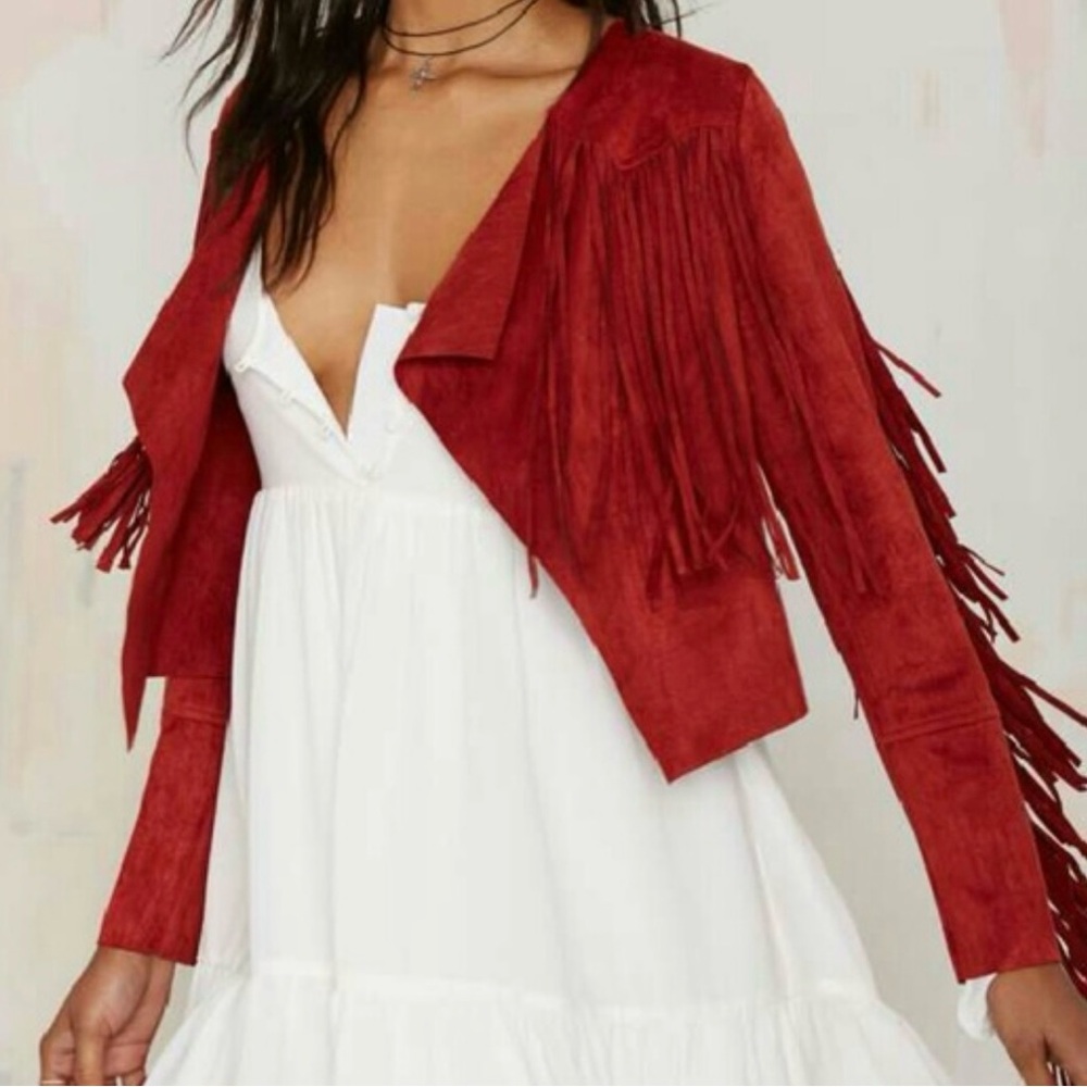 Blaze of Glory Fringe Cropped Jacket size Small